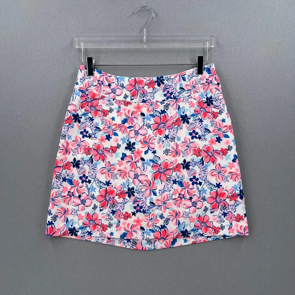 LILLY PULITZER Jonas High Waist Skort Womens 8 Resort White Party Like a Lobstar - Picture 5 of 16